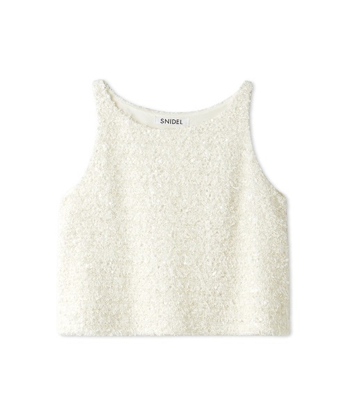 SNIDEL（スナイデル）の「スパンコールタンクトップ（シャツ/ブラウス