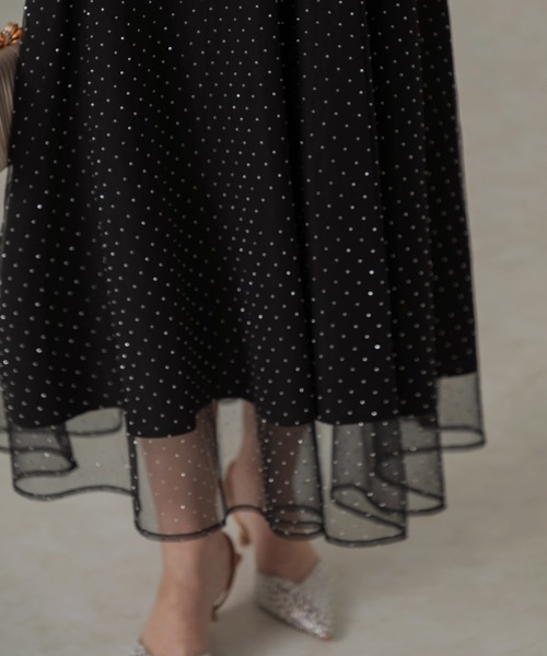 Leja（レジャ）の「【LEJA】2wayドットストーンギャザーチュールA