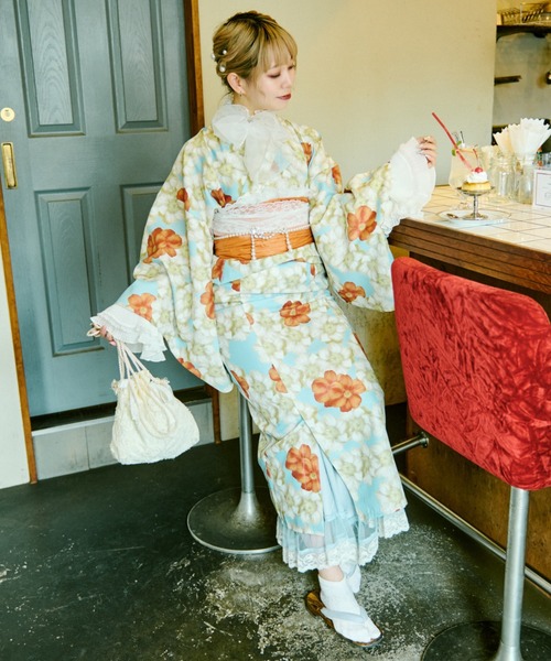 セール】【クティールとレトロ】2WAY 浴衣セット（浴衣）｜kutir