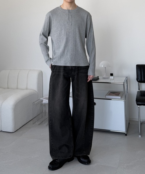 LUENNA】Vintage Curve Denim Pants / ヴィンテージ カーブデニム