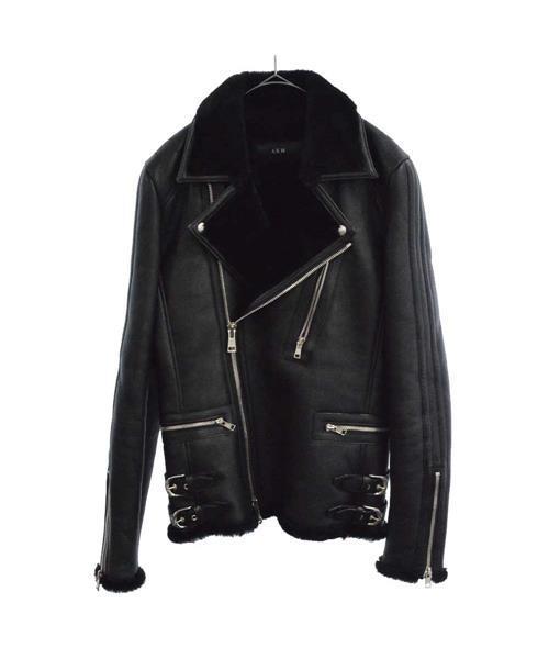 ブランド古着】ムートンレザーダブルライダースジャケット（ライダース