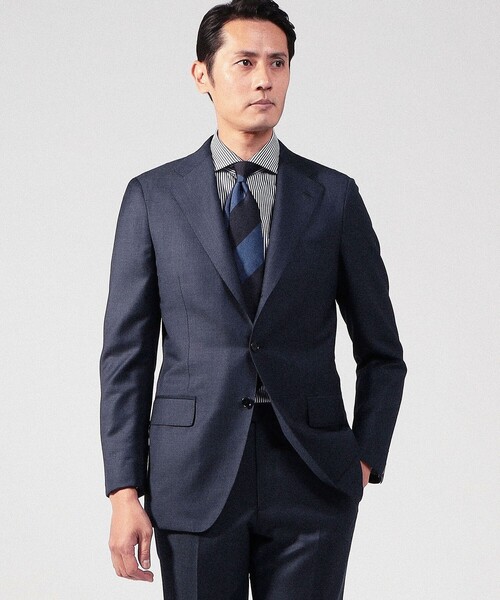 セール】Super150'sウールツイル 段返り3Bスーツ TROFEO ERMENEGILDO