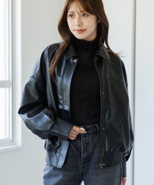 セール】【ファー襟取り外し可能】2way short jacket（2ウェイショート