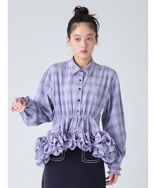 ホイップフリルヘムブラウス（シャツ/ブラウス）｜LILY BROWN（リリー