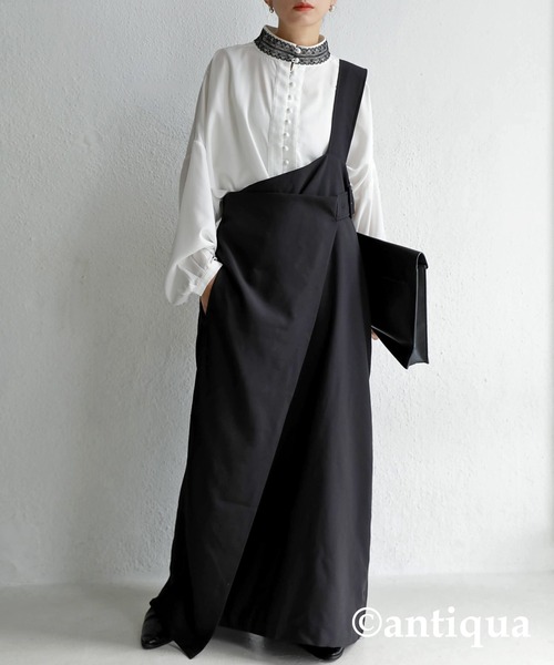 antiqua（アンティカ）の「ワンショルサロペット（つなぎ