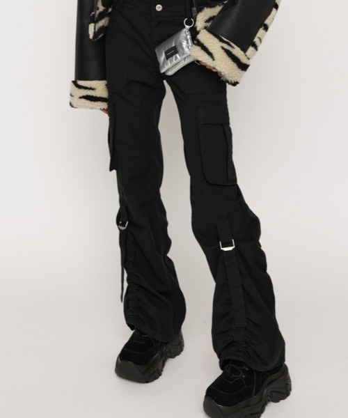 L/W MILITARY FLARE PT ローウエスト ミリタリー フレアパンツ Y2K