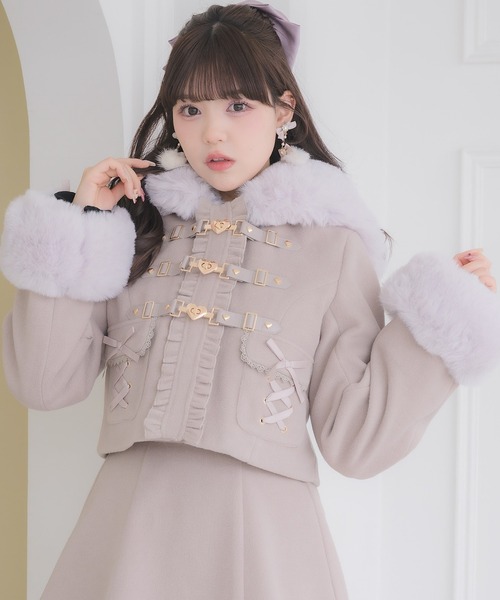 セットアップ対応】ハートバックルショートコート（その他アウター