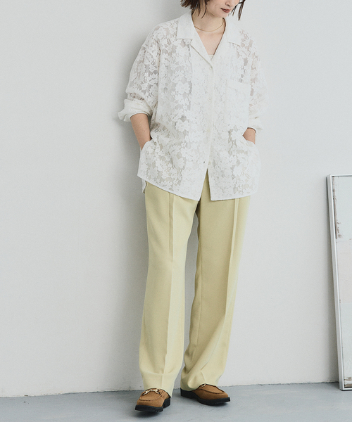 レースオープンカラーシャツ（シャツ/ブラウス）｜Spick & Span