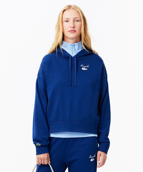 セール】裏パイル クロップド丈 ワイドスウェットパーカー /フーディー