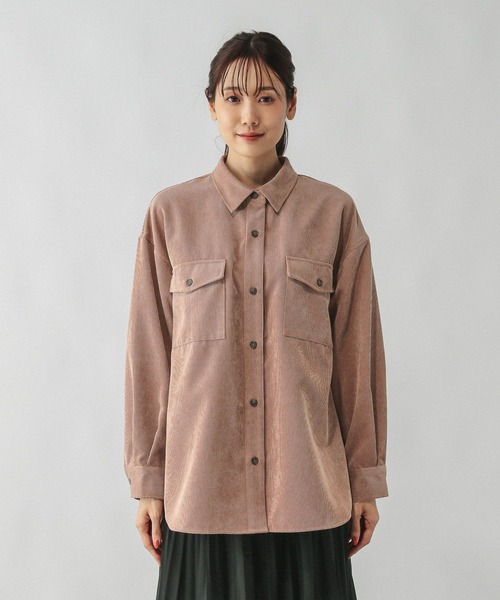 GLOBAL WORK（グローバルワーク）の「イージーケアコーデュロイシャツ