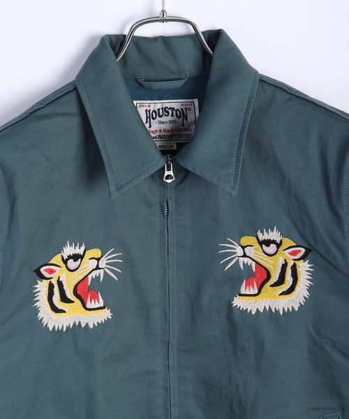 セール】HOUSTON ハリントンジャケット 虎 刺繍（ブルゾン）｜HOUSTON