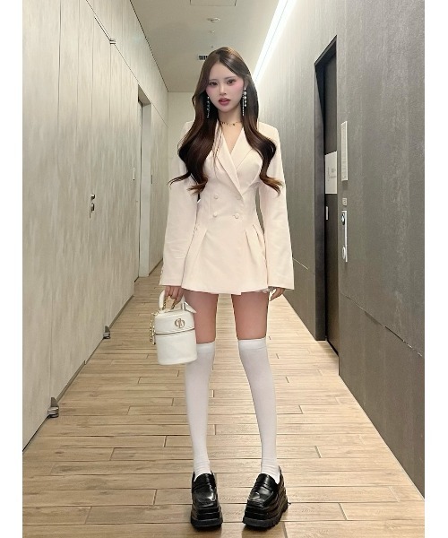 パネルデザインシルエットぺプラムジャケット（その他アウター