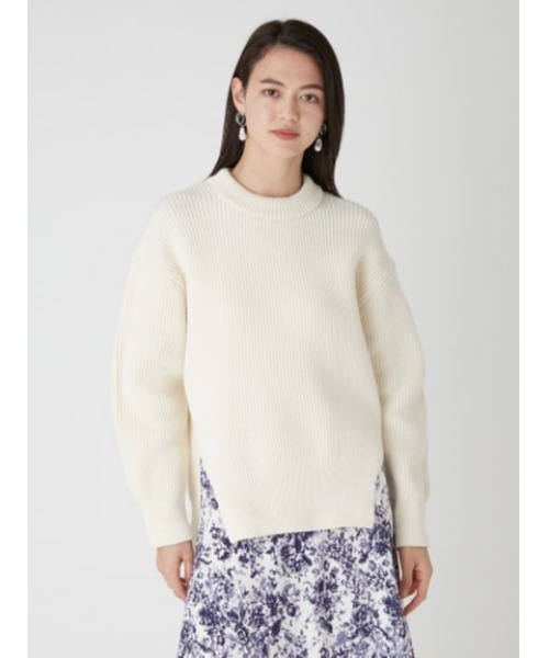 Mila Owen（ミラオーウェン）の「サイドスリット畦編みニットプル