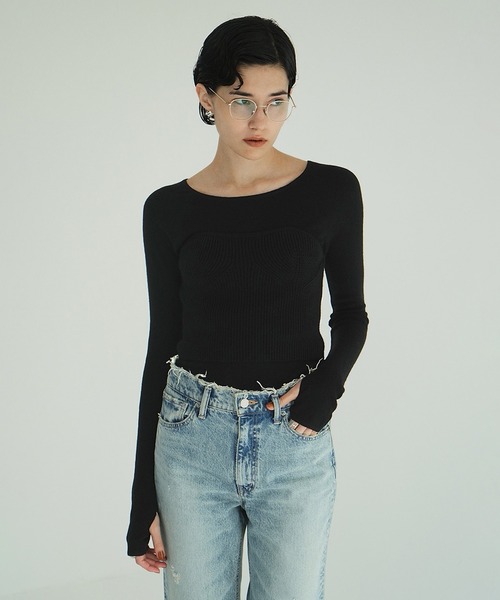 セール】BUSTIER SET KNIT TOPS（ニット/セーター）｜CLANE（クラネ