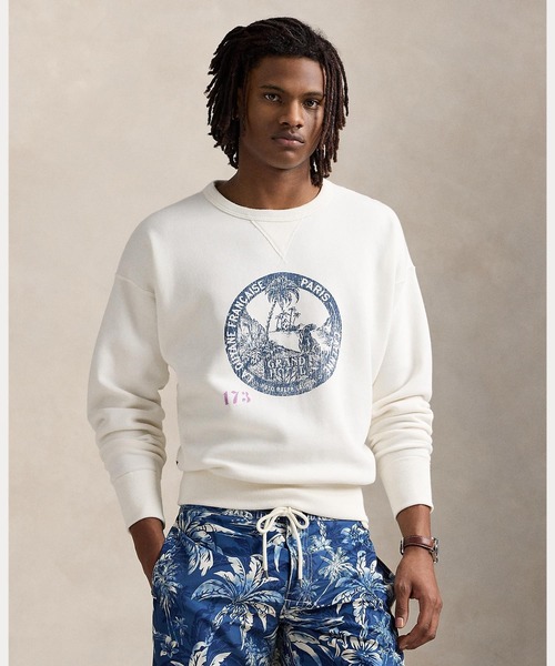 ラルフローレン グラフィック フリース スウェットシャツ M 新品24AW