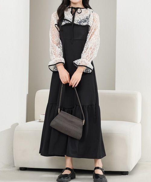 セール】レース ボレロ付き 2WAY キャミソール ワンピース（ワンピース