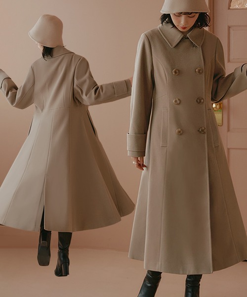 2way ｜ 【ウール調/ウーリーストレッチ・ニットメルトン】フレア