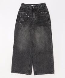 デニムパンツ（ブラック/黒色系・ビジュー）ファッション通販 - ZOZOTOWN