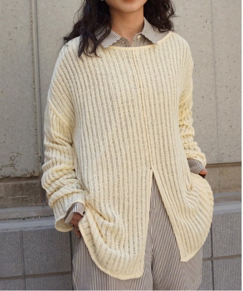 セール】2WAY LOOSE KNIT TOP（ニット/セーター）｜Ameri（アメリ）の