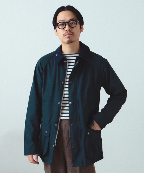 Barbour（バブアー）の「Barbour × BEAMS F / 別注 BEDALE SL ピーチ
