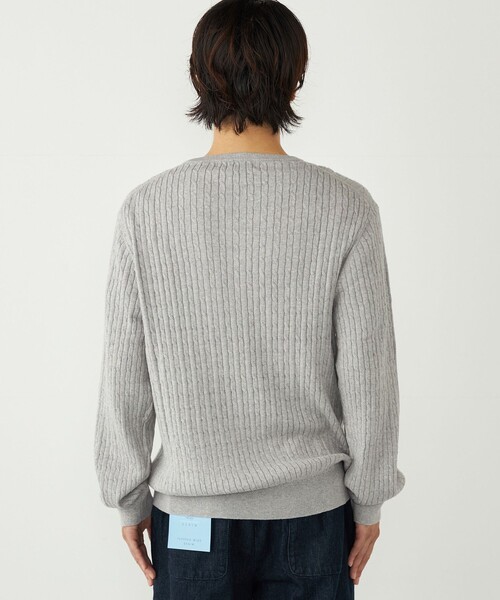 SHIPS Colors:〈洗濯機可能〉コットン カシミヤ ケーブル ニット