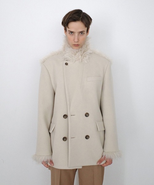 セール】FAKE FUR DOCKING OVER COAT（その他アウター）｜CLANE