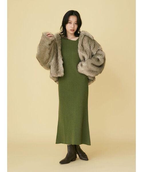 セール】ボリュームデザインファーコート（その他アウター）｜Ungrid