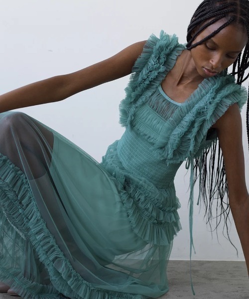 SNIDEL（スナイデル）の「ボリュームチュールワンピース（ワンピース