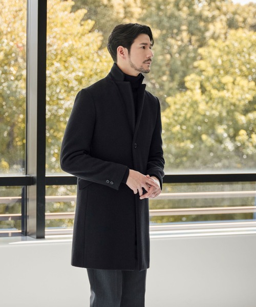 WEB限定 WARDROBE SMART】PE メルトン チェスターコート（チェスター