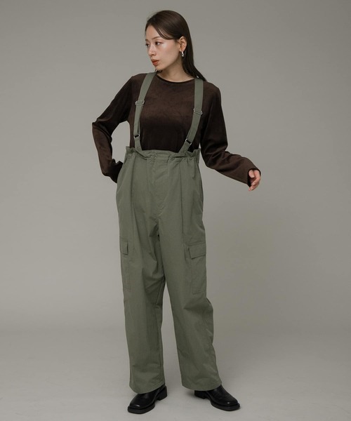 セール】サスペンダー付きカーゴパンツ（サロペット/オーバーオール