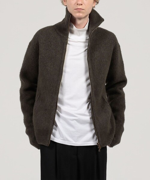 セール】ウール カシミヤ シルク ジップアップ ニットブルゾン（ニット