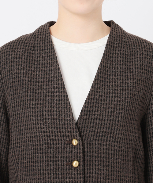 SLOBE IENA（スローブイエナ）の「ループツイードVネックジャケット