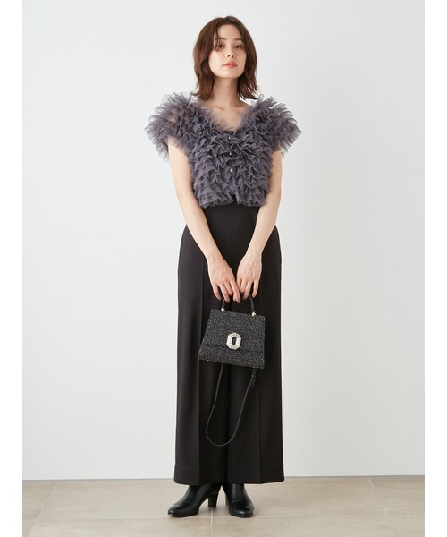 SNIDEL（スナイデル）の「チュールボレロセットオールインワン