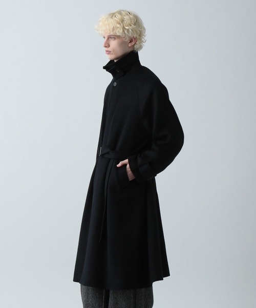 セール】ウール2WAYステンカラーコート(HARE)（ステンカラーコート