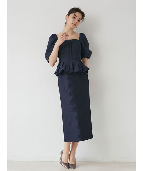 LAGUNAMOON（ラグナムーン）の「LADYタックペプラムドレス（ドレス