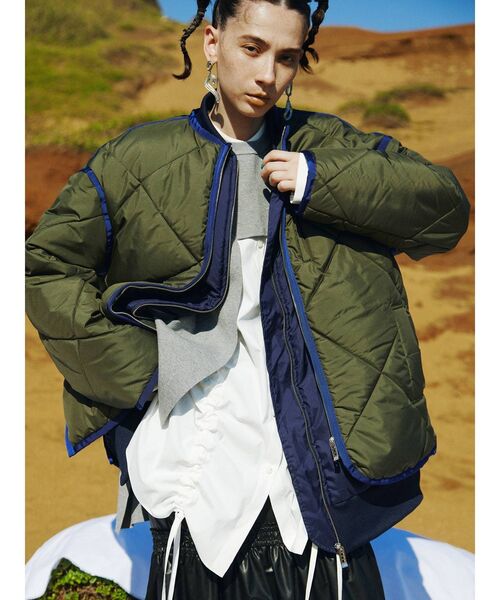 UN3D.（アンスリード）の「レイヤードキルティングブルゾン（ブルゾン