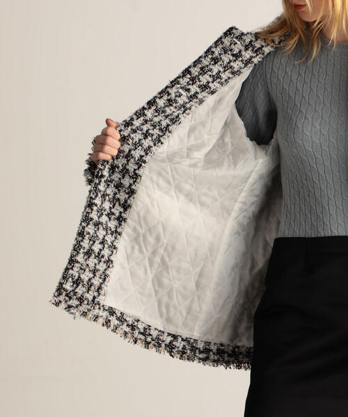 BACCA（バッカ）の「ハウンドトゥースツイード ワーカーズジャケット