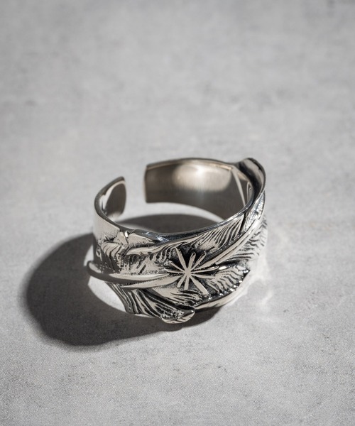 17号フリーサイズフェザーリングSV950インディアンジュエリー