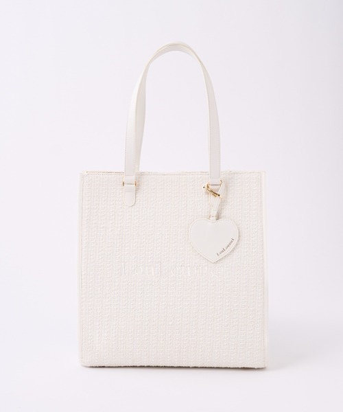 セール】WEB限定/【LouLoumei】ハートチャーム付きトートバッグ／自立