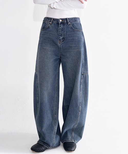 セール】サイドシーム ワイドデニムパンツ FD25K051【Fano Studios