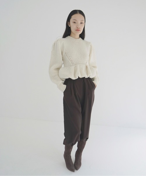 PEPLUM HAND KNIT TOPS（ニット/セーター）｜CLANE（クラネ）の