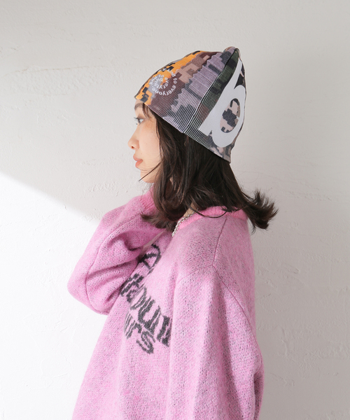 セール】【b.Eautiful/ビューティフル】Swatch Camo Beanie：ビーニー