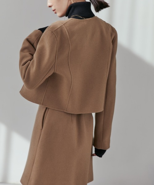 anuans（アニュアンス）の「ウールダブルクロスミニスカート（スカート