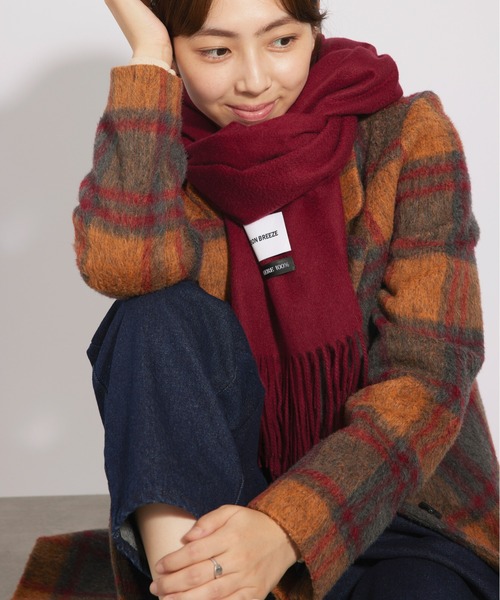 セール】【SETUP7】大判ピュアカシミア100% プレーンマフラー 大判