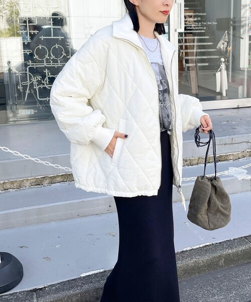 fredy emue（フレディエミュ）の「リブ衿キルティングブルゾン