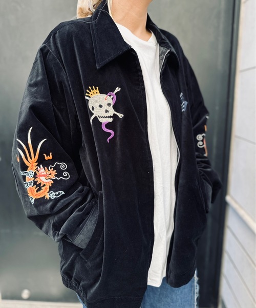 セール】HOUSTON / COTTON VELVETEEN VIETNAM JACKET TIGER・MAP