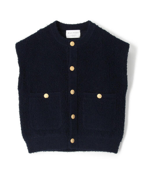 MACPHEE（マカフィー）の「ツイーディーラッフル クルーネックジレ