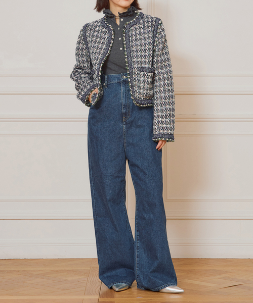 IENA LA BOUCLE ハイエストウエストデニムパンツ（デニムパンツ