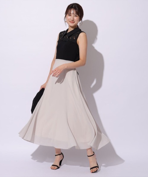 Rirandture（リランドチュール）の「衿付きレースドッキングワンピース