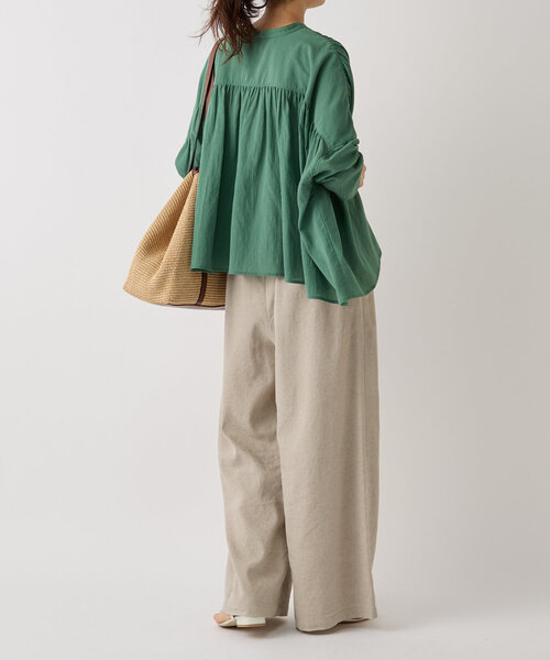 BEARDSLEY（ビアズリー）の「コットンシフォンギャザーシャツ（シャツ